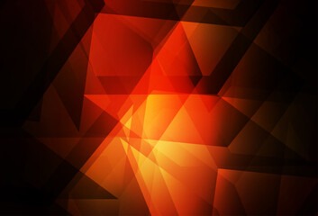 Sticker - Dark Red vector triangle mosaic texture.