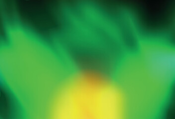 Poster - light green, yellow vector blurred shine abstract texture.
