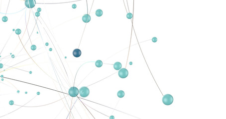 Leinwandbilder - Concept of AI technology, Motion of digital data flow.