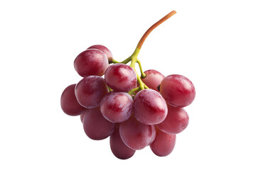 ripe, juicy purple grape cluster isolated on white background