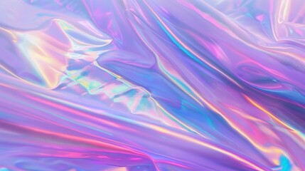 Canvas Print - Abstract lustrous pastel waves with soft illuminations