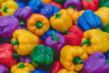 Wall Mural - Colorful bell peppers. Food background.