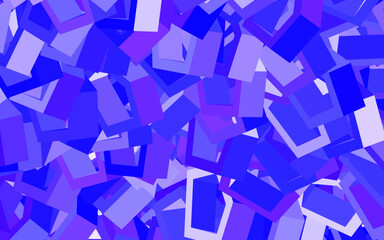 Wall Mural - Light BLUE vector texture with colorful hexagons.