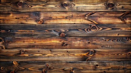 Wall Mural - Weathered, rustic, and vintage dark brown reclaimed barn wood texture with distinctive grain patterns and knots, evoking a sense of aged, rural charm and heritage.