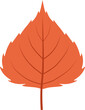 © 123levit - Linden leaf icon. Autumn leaf symbol. Flat style.