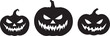 © Nazia - Silhouette of halloween pumpkin vector, halloween pumpkin head