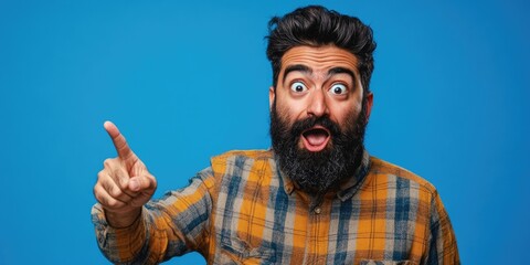 a person displaying a look of surprise, ideal for depicting shock, amazement or astonishment in vari