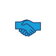 © AAVAA - Handshake icon vector. business handshake. contact agreement