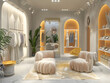© domi002 - Stylish fashion boutique with elegant decor, featuring trendy clothing racks and modern display shelves.