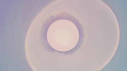 Poster - A gentle circular design features radiating lines, creating a calming visual effect in soft pastel colors.