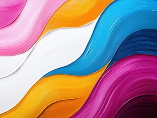 Poster - Vibrant abstract paint strokes