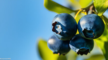 Wall Mural - blueberries on a branch