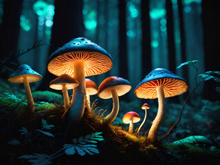 Wall Mural - mushroom in the forest