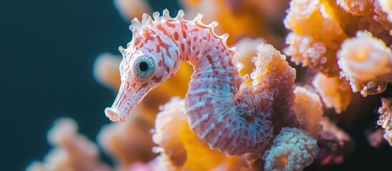 Sticker - Seahorse in a Coral Reef