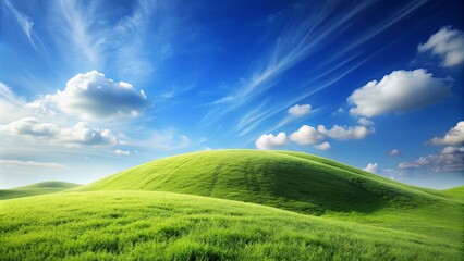 Green hills and blue sky summer background, summer, green, hills, blue, sky, background, nature, landscape, sunny