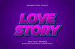 © AlzamAmani - love story editable text effect in simple and modern text style