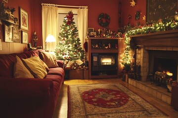 Canvas Print - person sitting on a sofa at home