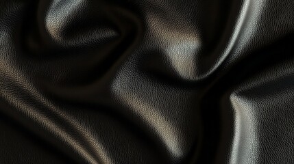 Wall Mural - black leather fabric