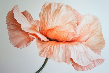 Canvas Print - flower on a white background