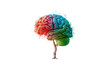 © Delice - 3d render of colorful brain with tree roots, creativity, idea , thinking , creative mind