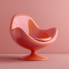 Wall Mural - there is a pink chair with a pink seat on a pink surface