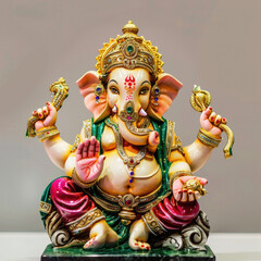 Wall Mural - Colorful lord Ganesha sculpture