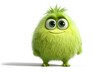 © Wimstock - The cute and fuzzy green monster with big eyes and a happy smile is a playful and colorful cartoon