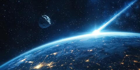 Asteroid Approaching Earth
