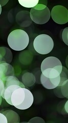 Wall Mural - green bokeh, circular pattern around the edge, bright and airy.