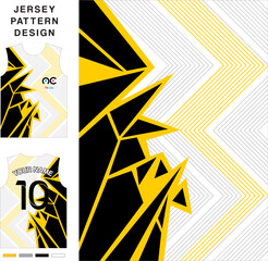 Wall Mural - Abstract geometric concept vector jersey pattern template for printing or sublimation sports uniforms football volleyball basketball e-sports cycling and fishing Free Vector.