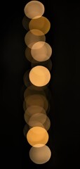 Wall Mural - orange bokeh, circular pattern around the edge, bright and airy.