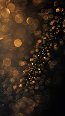 Wall Mural - orange bokeh, circular pattern around the edge, bright and airy.