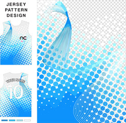 Wall Mural - Abstract dot art concept vector jersey pattern template for printing or sublimation sports uniforms football volleyball basketball e-sports cycling and fishing Free Vector.