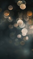 Wall Mural - orange bokeh, circular pattern around the edge, bright and airy.