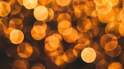 Wall Mural - orange bokeh, circular pattern around the edge, bright and airy.