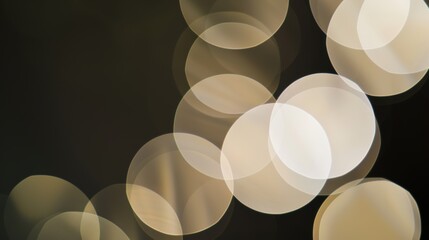 Wall Mural - orange bokeh, circular pattern around the edge, bright and airy.