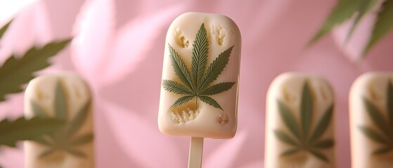 Canvas Print - Cannabis Leaf Popsicle.