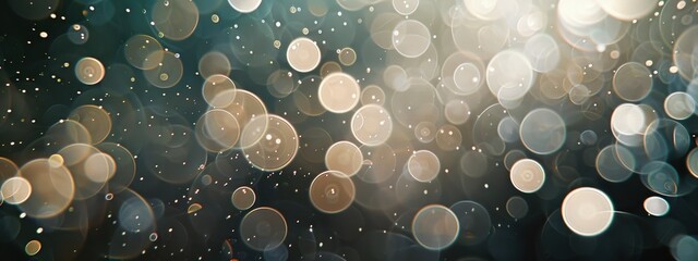 Wall Mural - bokeh, circular pattern around the edge, bright and airy.