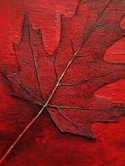 Red Leaf Close-Up