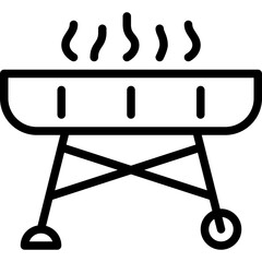 Wall Mural - barbecue grill outline icon