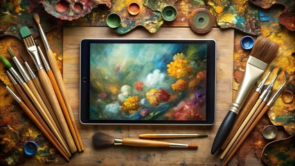 A Tapestry of Time: Where Ancient and Modern Art Intertwine  AI Generated