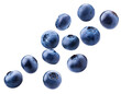 © oxie99 - Blaubeeren fallend isoliert auf weißen Hintergrund, Freisteller, Transparent