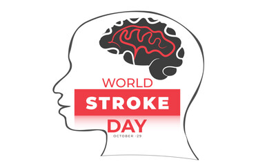 Wall Mural - World Stroke Day. background, banner, card, poster, template. Vector illustration.