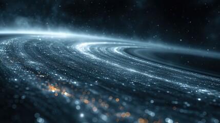 Wall Mural - cosmic spiral galaxy in the vastness of space