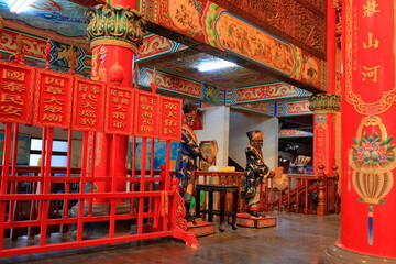 sicao dazhong temple, taoist temple with dragon roof carvings at dazhong rd, annan district, tainan,