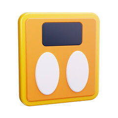 Poster - weight scale 3d render icons