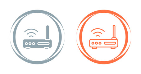 Sticker -  Wi-Fi Router Vector Icon