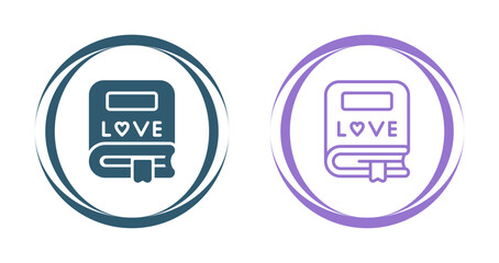 Sticker - Romantic Bookmark Vector Icon