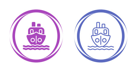 Canvas Print - Ship Vector Icon