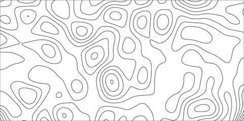 Fototapete - Topographic map background geographic line map with elevation assignments. Concept of a conditional geography scheme and the water path. White wave paper curved reliefs.